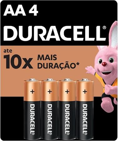 Imagem de PILHA ALCALINA AA DURACELL C/4