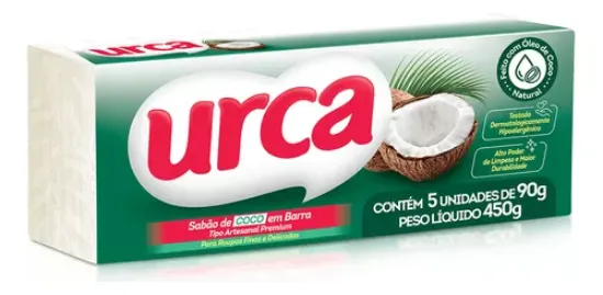 Imagem de SABAO DE COCO URCA 5 X 90 Gr