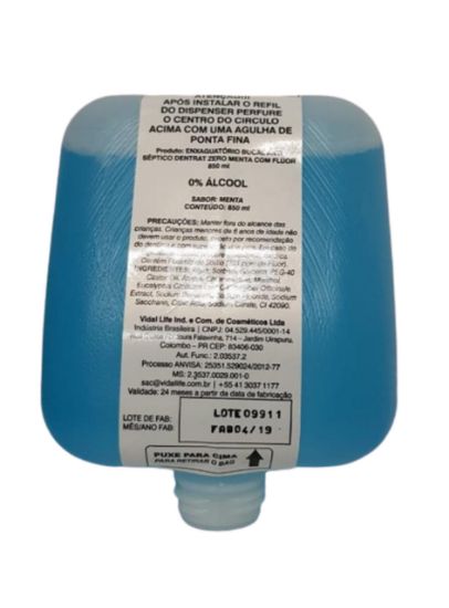 Imagem de REFIL ENXAGUANTE BUCAL 850ML COM ALCOOL MACHFLOSS