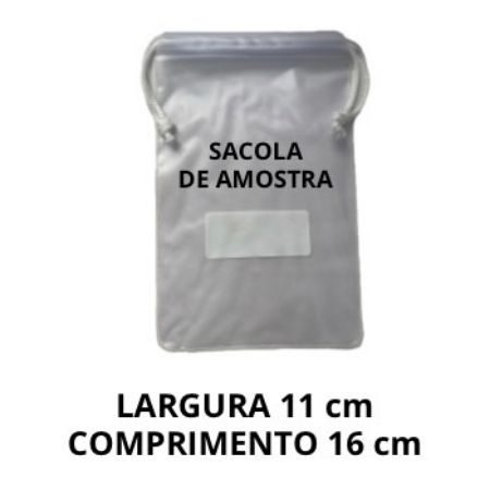 Imagem de SACOLA AMOSTRA DE SOLO TARJA P/IMPRESSÃO 11X16 CM