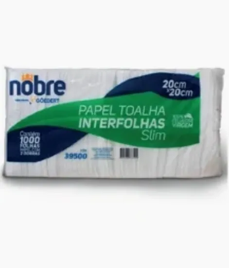 Imagem de PAPEL TOALHA INTERFOLHAS SLIM 20X20 100% CELULOSE - 1000 FOLHAS