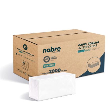 Imagem de PAPEL TOALHA INTERFOLHAS FIT PLUS 20X21,5 100% CELULOSE - CX 2000 FOLHAS