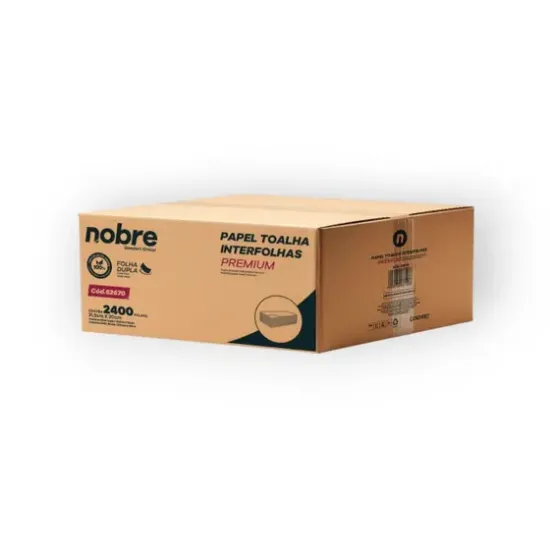 Imagem de PAPEL TOALHA INTERFOLHAS PREMIUM 21,5X20 100% CELULOSE - CX 2400 FOLHAS