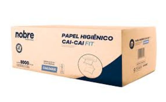 Imagem de PAPEL HIGIÊNICO INTERFOLHADO CAI CAI FIT 9X20,5 CM - 100% CELULOSE - CX 8000 FOLHAS