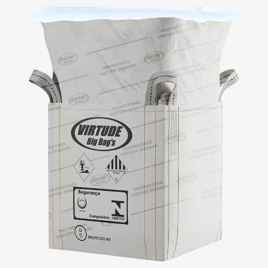 Imagem de CONTENTOR FLEXÍVEL TIPO DESCARTÁVEL CILINDRÍCO PADRÃO ABNT-NBR 16029-2012 EM POLIPROPILENO CAPACIDADE 1500 KG DIMENSÕES 900X900X1600 mm P/PRODUTOS PERIGOSOS ANTT 420