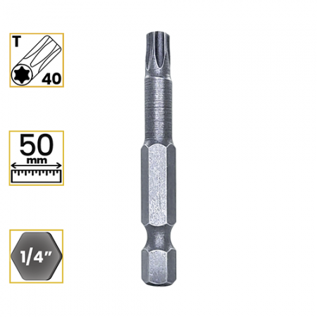 Imagem de PONTA TORX T40 - Enc. 1/4" x 50mm [C/10]