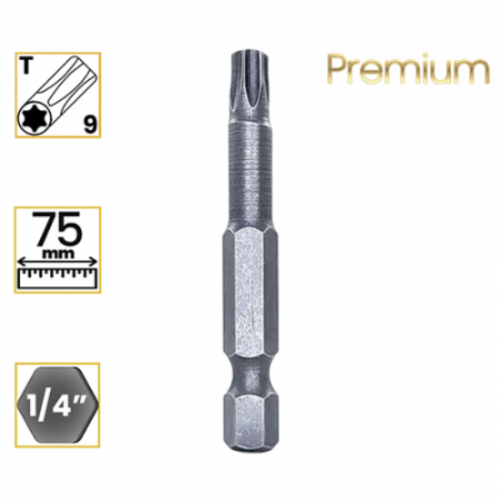 Imagem de PONTA TORX PREMIUM T9 - Enc. 1/4" x 75mm
