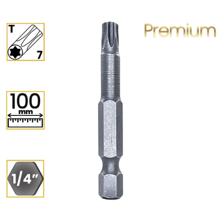 Imagem de PONTA TORX PREMIUM T7 - Enc. 1/4" x 100mm