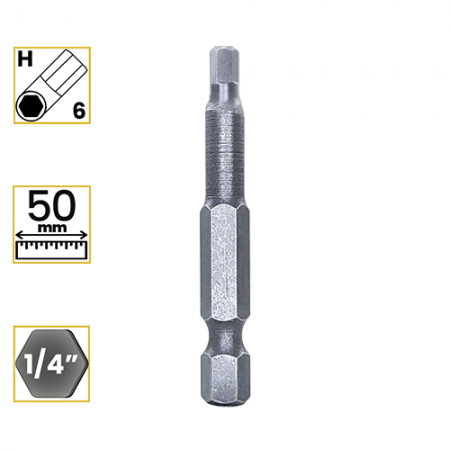 Imagem de PONTA ALLEN 6mm - Enc. 1/4" x 50mm [C/10]