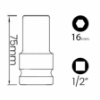Imagem de SOQ SEXT MANUAL LONGO 16mm - Enc. 1/2" x 75mm