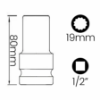 Imagem de SOQ EST MANUAL LONGO 19mm - Enc. 1/2" x 75mm