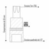 Imagem de SOQ TORX MANUAL CURTO T55 - Enc. 1/2" x 55mm