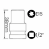 Imagem de SOQ TORX FÊMEA MANUAL CURTO E16 - Enc. 1/2" x 38mm