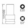 Imagem de SOQ TORX FÊMEA E20 - Enc. 1/2" x 80mm