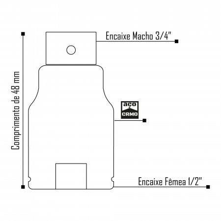 Imagem de ADAPTADOR DE IMPACTO - F 1/2" PARA M 3/4"