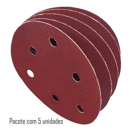 Imagem de DISCO DE LIXA C/ FURO - 6" (150m) GR 80 - C/5