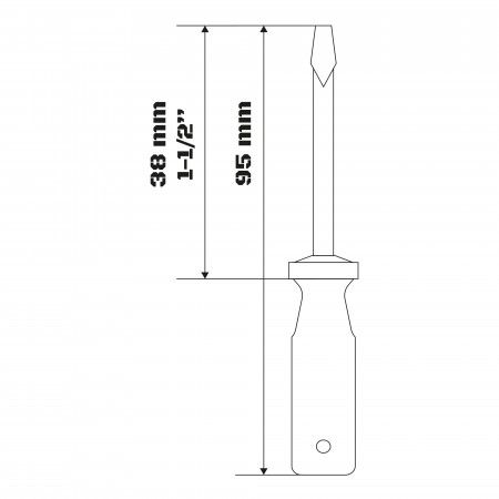 Imagem de CHAVE FENDA TOCO 1/8" X 1-1/2"