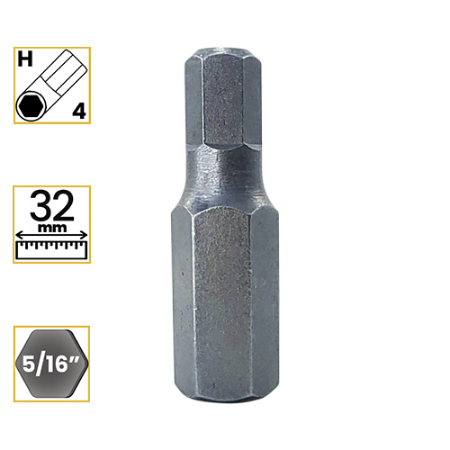 Imagem de BITS ALLEN CURTO PREMIUM 4mm - Enc. 5/16" x 32mm [C/10]