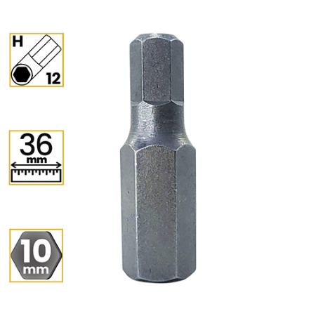 Imagem de BITS ALLEN CURTO PREMIUM 12mm - Enc. 10mm x 36mm