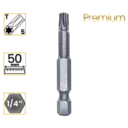 Imagem de PONTA TORX PREMIUM T5 - Enc. 1/4" x 50mm