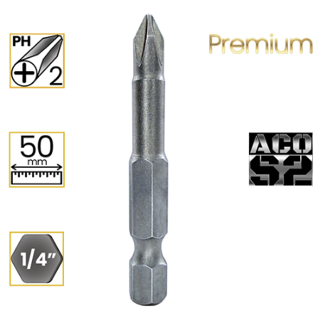 Imagem de PONTA PHILLIPS PREMIUM PH2 - Enc. 1/4" x 50mm