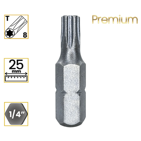 Imagem de BITS TORX PREMIUM T8 - Enc. 1/4" x 25mm